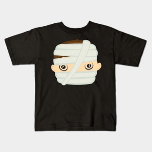 Face of the Cute Mummy Design for Halloween Kids T-Shirt